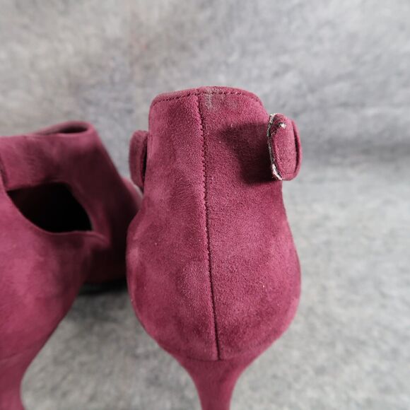 Calvin Klein Shoes Womens 9 Pump Booties Pointed Toe Suede Career Fashion Purple - Picture 8 of 16